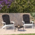 Flash Furniture White Adirondack Chairs with Gray Cushions, 2PK 2-JJ-C14501-CSNGY-WH-GG